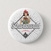 Schwarzwald Baden-Württemberg Deutschland Vintag Button (Vorderseite)