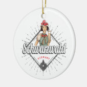 Schwarzwald Baden-Württemberg Deutschland Vintag Keramik Ornament (Links)