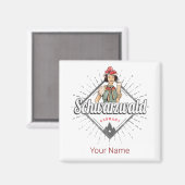 Schwarzwald Baden-Württemberg Deutschland Vintag Magnet (Vorderseite/Rückseite)