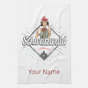 Schwarzwald Baden-Württemberg Deutschland Vintage Geschirrtuch