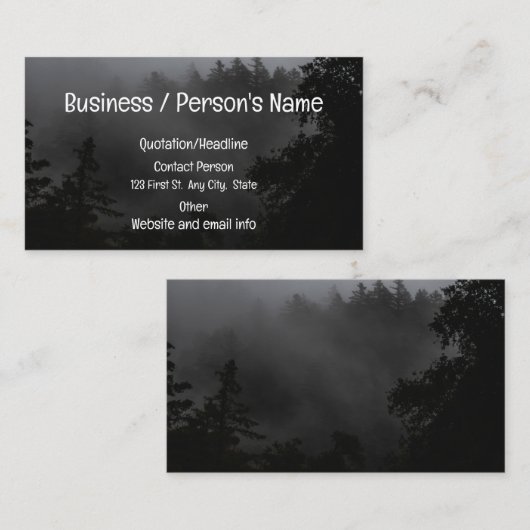 Schwarzwald Bäume Night Landschaft Custom Visitenkarte (Vorne/Hinten)