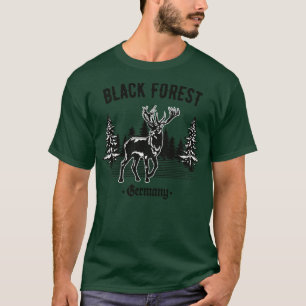 Schwarzwald Deutschland Hirsch mit Bäumen T-Shirt