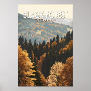 Schwarzwald Deutschland Reise Kunst Vintage Poster