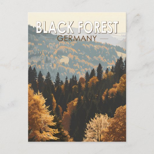 Schwarzwald Deutschland Reisen Kunst Vintag Postkarte (Vorderseite)