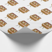 Schwarzwald-Gateau-Cartoon-Muster Geschenkpapier (Ecke)