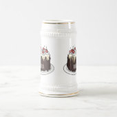 Schwarzwald-Kuchen-Cartoon Bierglas (Mittel)