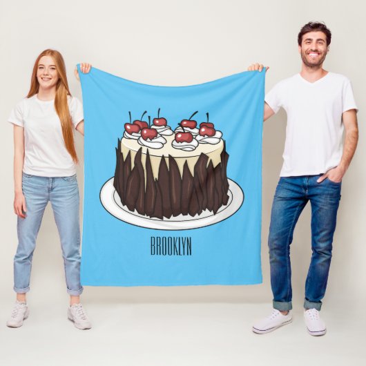 Schwarzwald-Kuchen-Cartoon Fleecedecke (Beispiel)