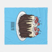 Schwarzwald-Kuchen-Cartoon Fleecedecke (Vorderseite (Horizontal))