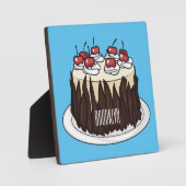 Schwarzwald-Kuchen-Cartoon Fotoplatte (Vorderseite)