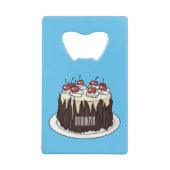 Schwarzwald-Kuchen-Cartoon Geldbeutel Flaschenöffner (Rückseite)