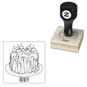 Schwarzwald-Kuchen-Cartoon Gummistempel (Stempel)