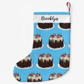 Schwarzwald-Kuchen-Cartoon Kleiner Weihnachtsstrumpf (Rückseite)