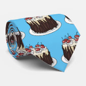 Schwarzwald-Kuchen-Cartoon Krawatte (Gerollt)