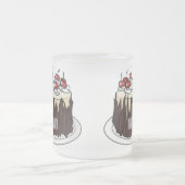 Schwarzwald-Kuchen-Cartoon Mattglastasse (Mittel)