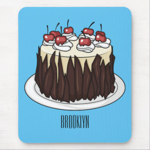 Schwarzwald-Kuchen-Cartoon Mousepad