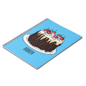 Schwarzwald-Kuchen-Cartoon Notizblock (Linke Seite)