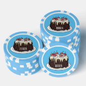 Schwarzwald-Kuchen-Cartoon Pokerchips (Stapel)