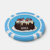 Schwarzwald-Kuchen-Cartoon Pokerchips (Einzeln)