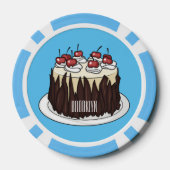 Schwarzwald-Kuchen-Cartoon Pokerchips (Rückseite)