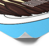 Schwarzwald-Kuchen-Cartoon Poster (Ecke)