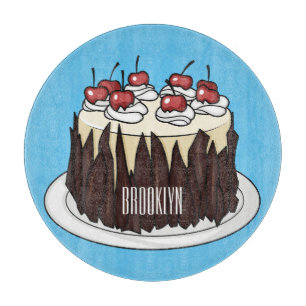 Schwarzwald-Kuchen-Cartoon Schneidebrett