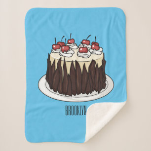 Schwarzwald-Kuchen-Cartoon Sherpadecke
