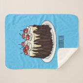 Schwarzwald-Kuchen-Cartoon Sherpadecke (Vorderseite (Horizontal))