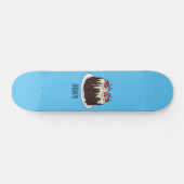 Schwarzwald-Kuchen-Cartoon Skateboard (Horizontal)