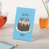 Schwarzwald-Kuchen-Cartoon Sockelschild (In SItu)