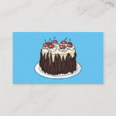 Schwarzwald-Kuchen-Cartoon Visitenkarte (Rückseite)
