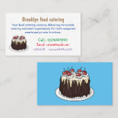 Schwarzwald-Kuchen-Cartoon Visitenkarte (Vorne/Hinten)