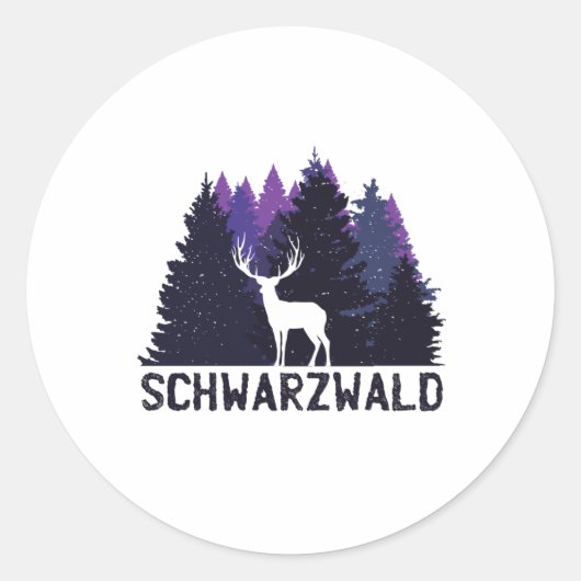 Schwarzwald Runder Aufkleber (Vorderseite)