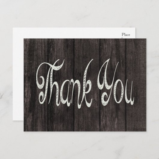 Schwarzwald Rustikal Danke Post Card Postkarte (Vorne/Hinten)