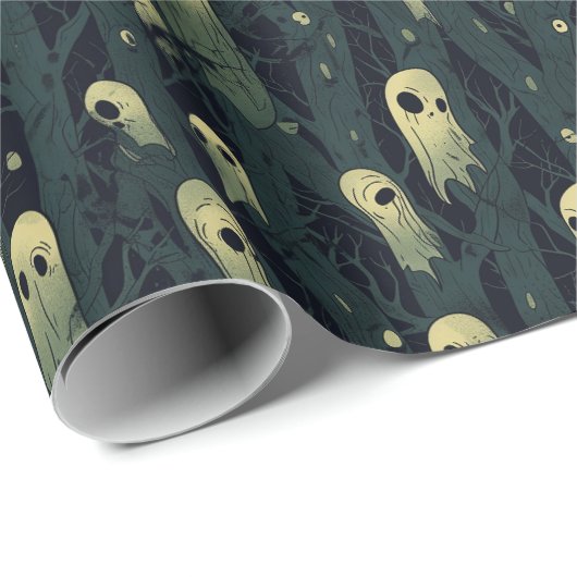 Schwarzwald und Geisterhaus Geschenkpapier (Rolleneckpunkt)