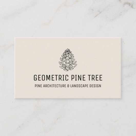 Schwarzwaldbaum Rustikaler Kiefernkone Visitenkarte (Vorderseite)