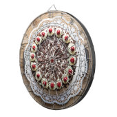 Schwarzwaldkuchen aus rustikalem Holz Dartscheibe (Vorderseite rechts)