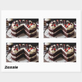 Schwarzwaldkuchen Rechteckiger Aufkleber (Blatt)