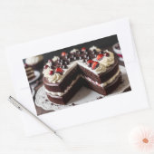Schwarzwaldkuchen Rechteckiger Aufkleber (Umschlag)