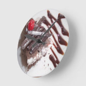 Schwarzwaldkuchen Runde Wanduhr (Winkel)