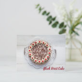 Schwarzwaldkuchen zum Tortenbacken Postkarte (Stehend Vorderseite)