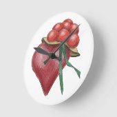 Schwarzwaldliebe Runde Wanduhr (Winkel)