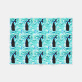 Schwarzwale unter Wasser Fleecedecke (Vorderseite (Horizontal))
