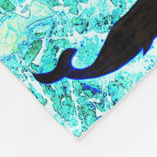 Schwarzwale unter Wasser Fleecedecke (Ecke)