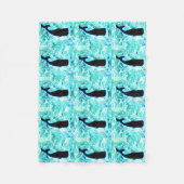 Schwarzwale unter Wasser Fleecedecke (Vorderseite)