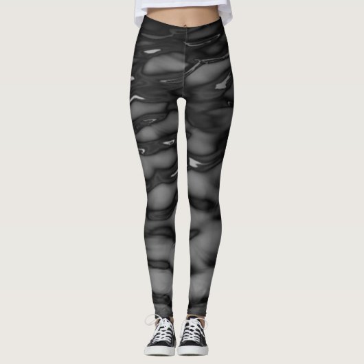 Schwarzwasserwellen Leggings (Vorderseite)