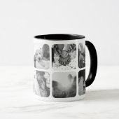 Schwarzweiß 10 Tasse für Fotomodellengitter (VorderseiteRechts)