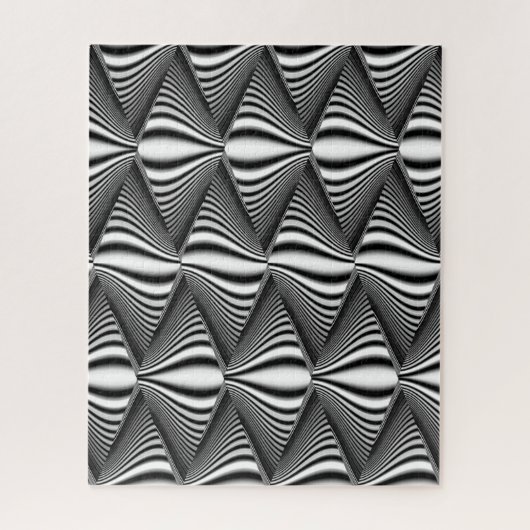 Schwarzweiß-3D-Illusion | Herausforderung für Erwa Puzzle (Vertikal)