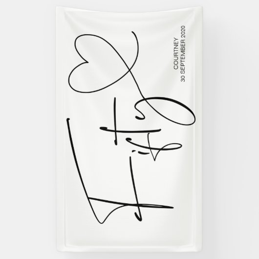 Schwarzweiss-50. fünfzigster banner (Vertikal)