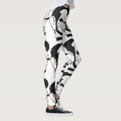 Schwarzweiss-Abraham Lincoln-Karikatur Leggings (Rechts)