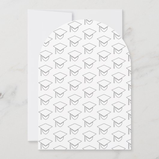 Schwarzweiß-Abschluss für Retro-Retro Einladung (Rückseite)